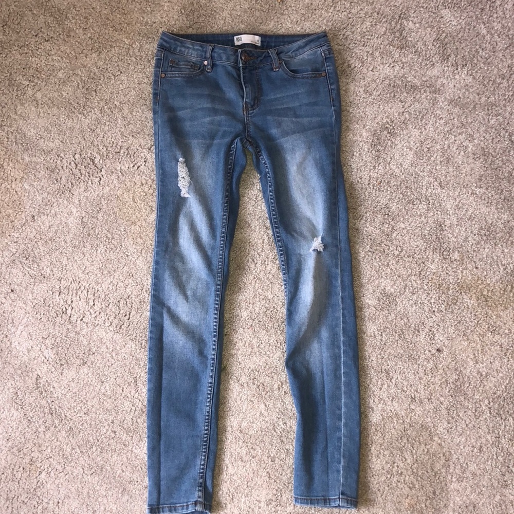 Medium wash girls skinny jeans size 12
